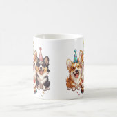 Birthday Corgi Dogs Kaffeetasse (Mittel)
