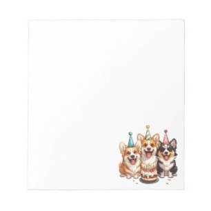 Birthday Corgi Dogs Notizblock