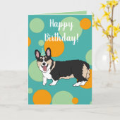 Birthday Corgi Karte (Gelbe Blume)