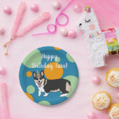 Birthday Corgi Pappteller (Party)