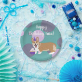 Birthday Corgi Pappteller (Party)