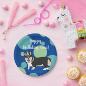 Birthday Corgi Pappteller (Party)