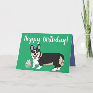 Birthday Corgi Pup Karte