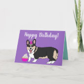 Birthday Corgi Pup Karte (Vorderseite)