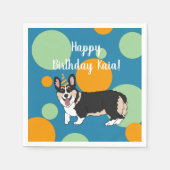 Birthday Corgi Serviette (Vorderseite)