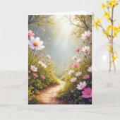 Birthday Cosmos Flower Garden Karte (Gelbe Blume)