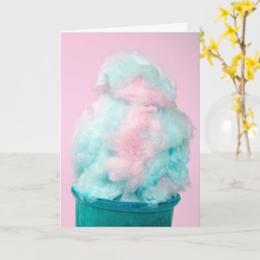 Birthday Cotton Candy Cone Karte (Gelbe Blume)