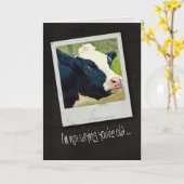 Birthday Cow Spaß Karte (Gelbe Blume)