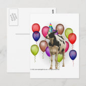 Birthday Cow Theme Party Postkarte (Vorne/Hinten)