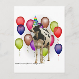 Birthday Cow Theme Party Postkarte