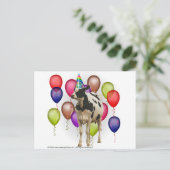 Birthday Cow Theme Party Postkarte (Stehend Vorderseite)