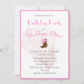 Birthday Cowboy Pink Party Einladung (Rückseite)