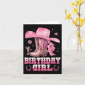 Birthday Cowgirl Western Birthday Girl Party Dekor Karte (Gelbe Blume)