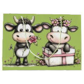 Birthday Cows Große Geschenktüte (Rückseite)