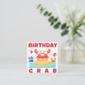 Birthday Crab Party T-Shirt Crabs Lover Birthday C Begleitkarte (Stehend Vorderseite)
