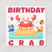 Birthday Crab Party T-Shirt Crabs Lover Birthday C Begleitkarte (Vorderseite)