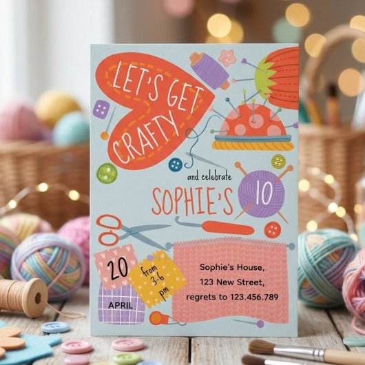 Birthday craft and art Invitation Einladung