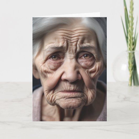 Birthday Cranky Old Lady Karte (Vorderseite)