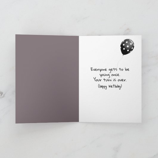 Birthday Cranky Old Lady Karte (Innenseite)