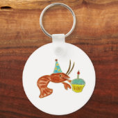 Birthday Crawfish Cupcake Schlüsselanhänger (Vorderseite)