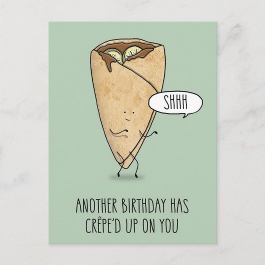 Birthday Crepe Postkarte (Vorderseite)