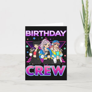 Birthday Crew Team K Pop Kinder Bday Mädchen Kpop Karte