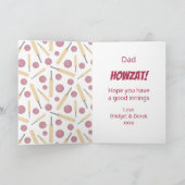 Birthday Cricket Player Personalisiert Karte (Innenseite)