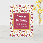 Birthday Cricket Player Personalisiert Karte (Gelbe Blume)
