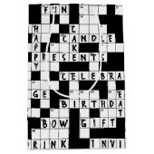 Birthday Crossword Puzzle Mittlere Geschenktüte (Vorderseite)