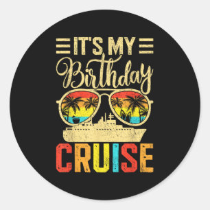 Birthday Cruise 2025 Family Matching T-Shirt Summe Runder Aufkleber