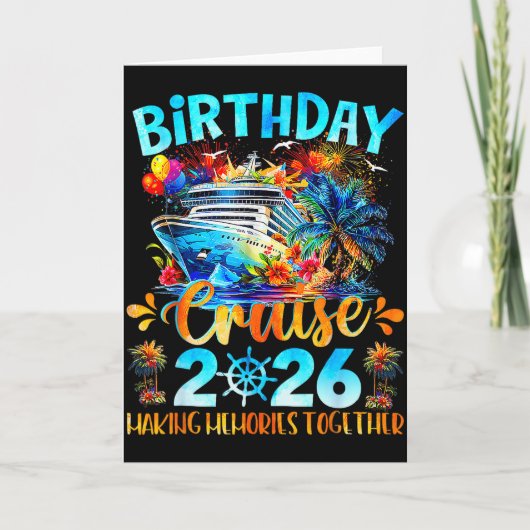 Birthday Cruise 2026 Making Memories Together Fami Karte (Vorderseite)