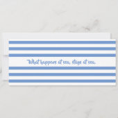 Birthday Cruise Boarding Pass Einladung Blue Gold (Rückseite)