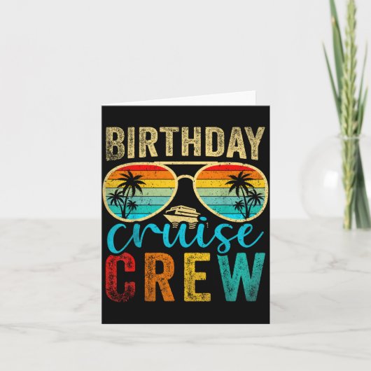Birthday Cruise Crew Cruise Birthday Cruising Trip Karte (Vorderseite)