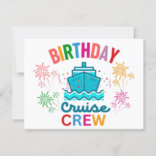 BIRTHDAY CRUISE CREW POSTKARTE