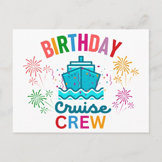 BIRTHDAY CRUISE CREW POSTKARTE (Vorderseite)