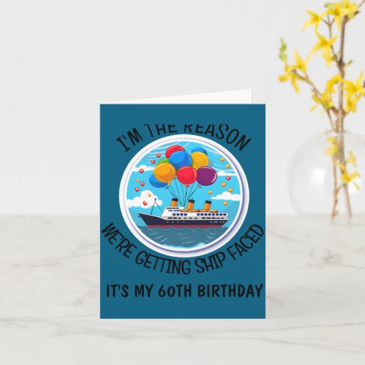 Birthday Cruise Funny Group D Karte (Gelbe Blume)