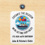 Birthday Cruise Funny Group Personalisiert Magnet<br><div class="desc">Dieses Design kann in dem Bereich personalisiert werden, der durch das Ändern des Fotos und/oder Textes zur Verfügung gestellt wird. Sie können auch angepasst werden, indem Sie auf Vorlage personalisieren klicken und dann auf die Schaltfläche klicken, um weitere Optionen anzupassen, um die Hintergrundfarbe zu löschen oder zu ändern, Text hinzuzufügen,...</div>