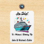 Birthday Cruise Funny Group Personalisiert Magnet<br><div class="desc">Dieses Design kann in dem Bereich personalisiert werden, der durch das Ändern des Fotos und/oder Textes zur Verfügung gestellt wird. Sie können auch angepasst werden, indem Sie auf Vorlage personalisieren klicken und dann auf die Schaltfläche klicken, um weitere Optionen anzupassen, um die Hintergrundfarbe zu löschen oder zu ändern, Text hinzuzufügen,...</div>