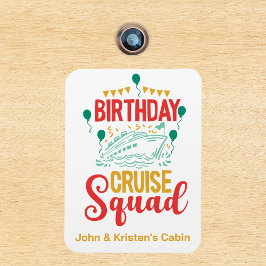 Birthday Cruise Funny Group Personalisiert Squad Magnet