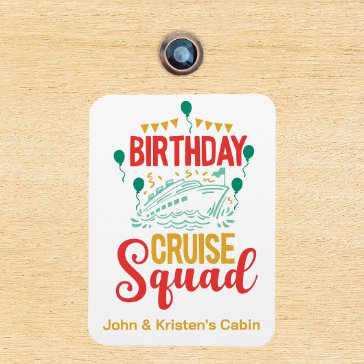 Birthday Cruise Funny Group Personalisiert Squad Magnet