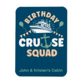 Birthday Cruise Funny Group Personalisiert Squad Magnet (Vertikal)