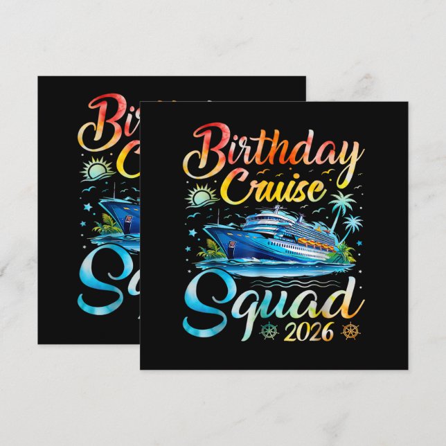 Birthday Cruise Squad 2026 (Vorne/Hinten)