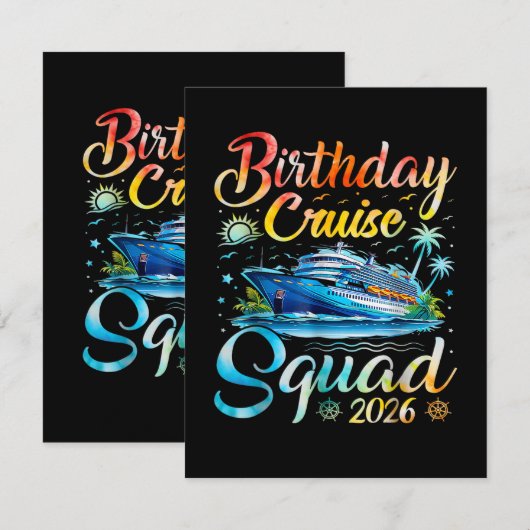 Birthday Cruise Squad 2026 Ankündigung (Vorne/Hinten)