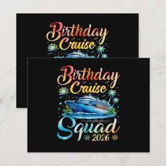 Birthday Cruise Squad 2026 Einladung