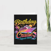 Birthday Cruise Squad 2026 Vacation Summer Trip Fa Karte (Vorderseite)