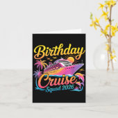 Birthday Cruise Squad 2026 Vacation Summer Trip Fa Karte (Gelbe Blume)