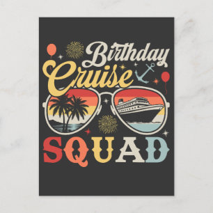 Birthday Cruise Squad Group Familienmatte Postkarte