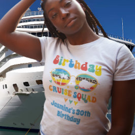 Birthday Cruise Squad Retro Sonnenbrille T-Shirt
