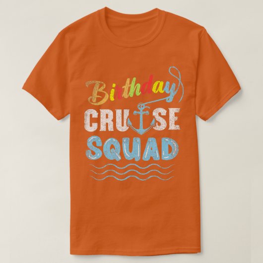 Birthday Cruise Squad Vintag T-Shirt (Design vorne)