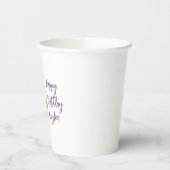 Birthday Cup mit violetten Blumen Pappbecher (Links)